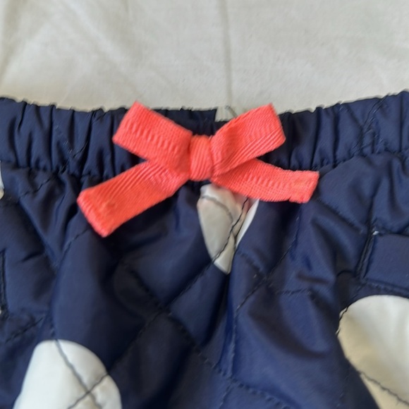 Gymboree Navy Blue Quilted Skirt with White Polka Dots Mini Size 5 - Picture 2 of 5